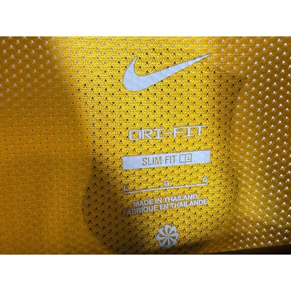 Nike Dri-Fit Dallas Texans Soccer Shirt Mens L Yellow Nike Premier Club Slim - Picture 11 of 12